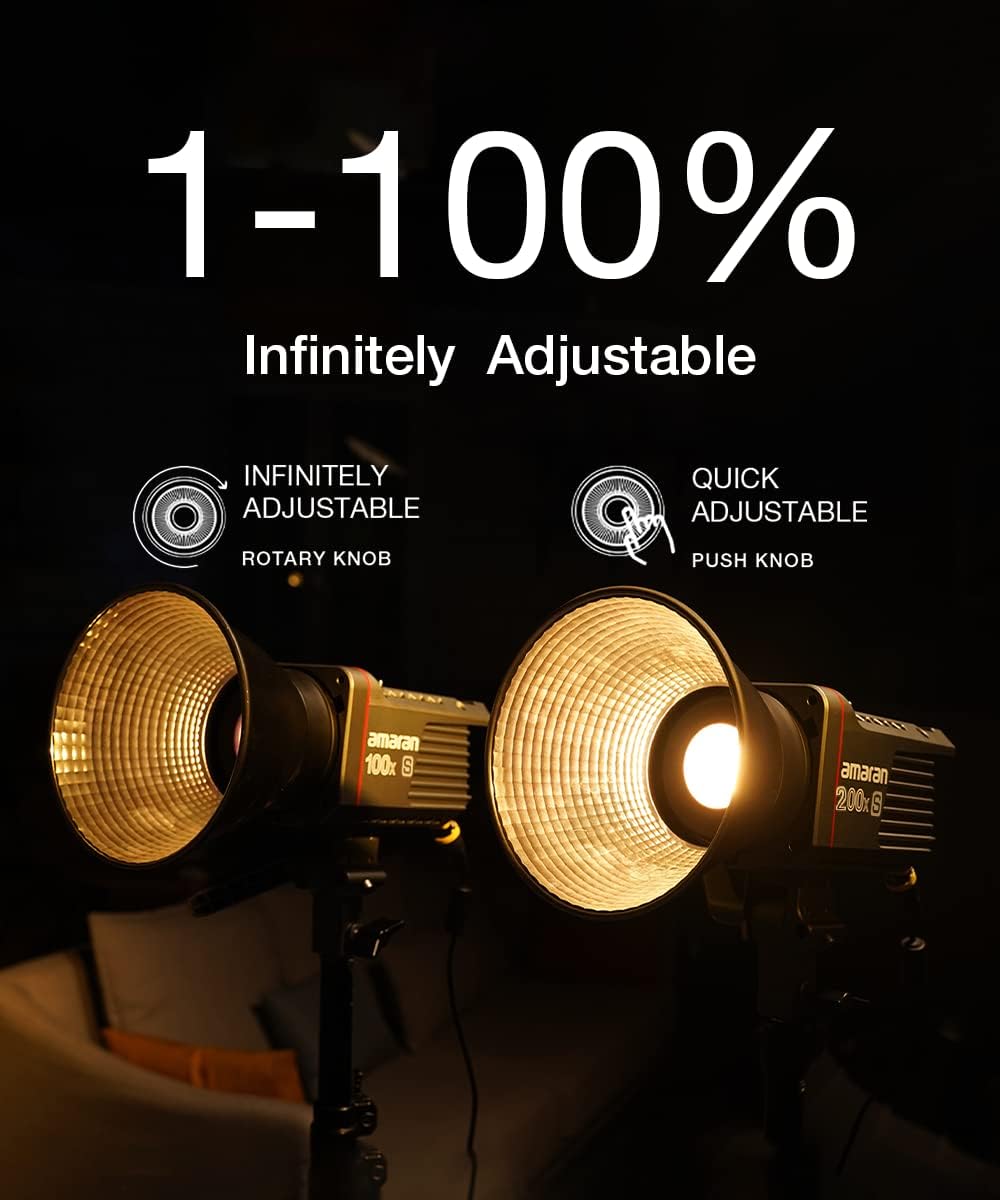 Aputure Amaran 200x S - Zweifarbige COB-Videoleuchte, Kompakte, Leichte LED Punktlichtquelle, 100W 2