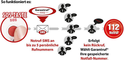 simvalley MOBILE Handy: 4G-Senioren-Klapphandy mit 2,8"-Farbdisplay, Garantruf Easy, BT 5 (Mobiltele