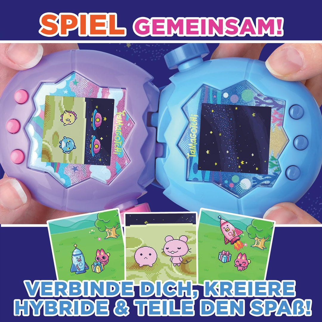 Bandai - Tamagotchi Paradise Himmel - Virtuelles Haustier zum Aufziehen - Tamagotchi mit Zoom-Drehra
