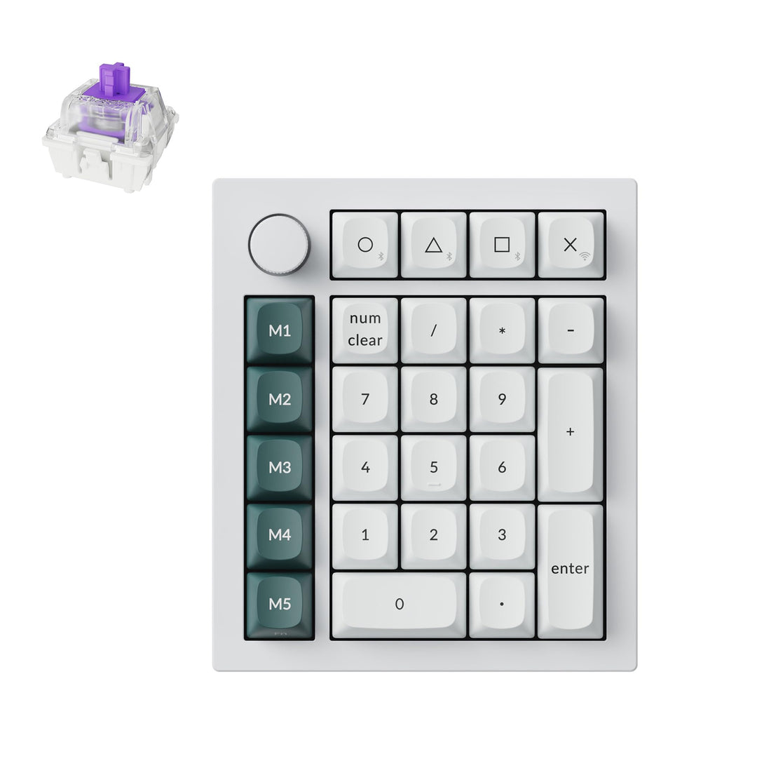 Keychron Q0 HE Kabelloser Magnetisches Numpad, 2,4 GHz/Bluetooth 5.1, Schnelltrigger, RGB, programmi