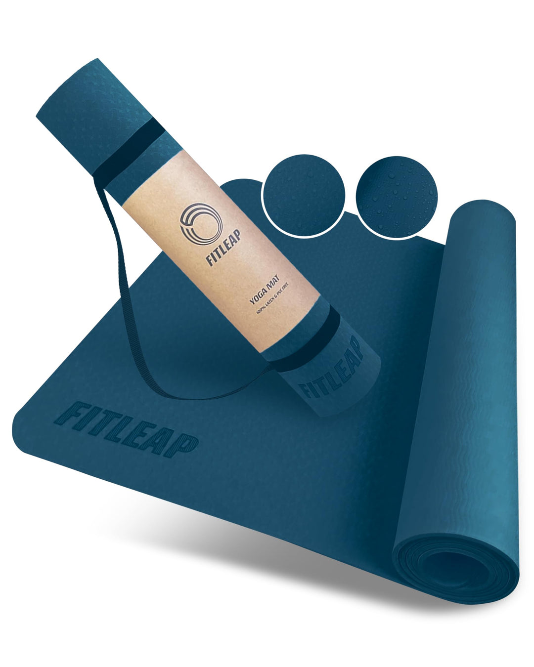 Fitleap Yoga-Matte Pro aus umweltfreundlichem TPE-Schaum. Sehr rutschfeste, schadstofffreie, hypoall