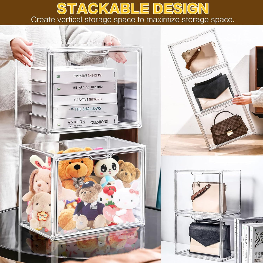Handtaschen Aufbewahrungs Organisator für den Schrank, Transparentes graues Acryl-Vitrine für Handta