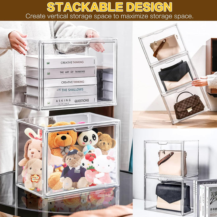 Handtaschen Aufbewahrungs Organisator für den Schrank, Transparentes graues Acryl-Vitrine für Handta