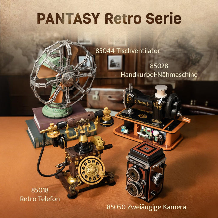 PANTASY Retro Kamera Klemmbaustein-Set für Erwachsene, Klassische Twin-Lens-Reflex Kamera Modell mit