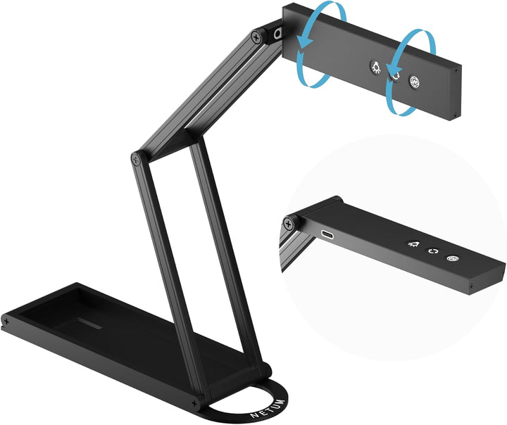 NETUM Dokumentenkamera & Webcam 4K mit Mikrofon USB Visualizer 3-Stufen Touch LED Autofokus Bild Inv