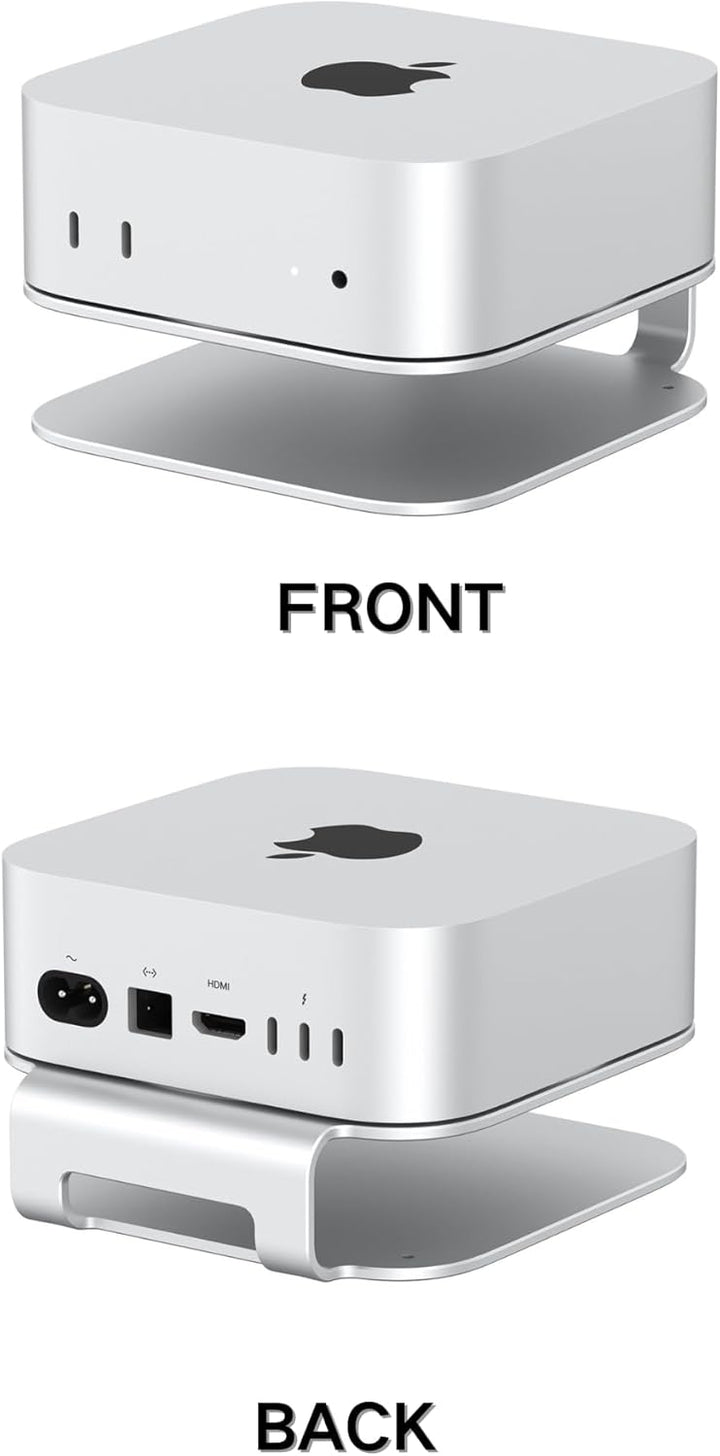 Mac mini M4 Ständer, Aluminium-Halterung für 2024 Mac mini M4 und M4 Pro, integrierte Kühlung, Zugri