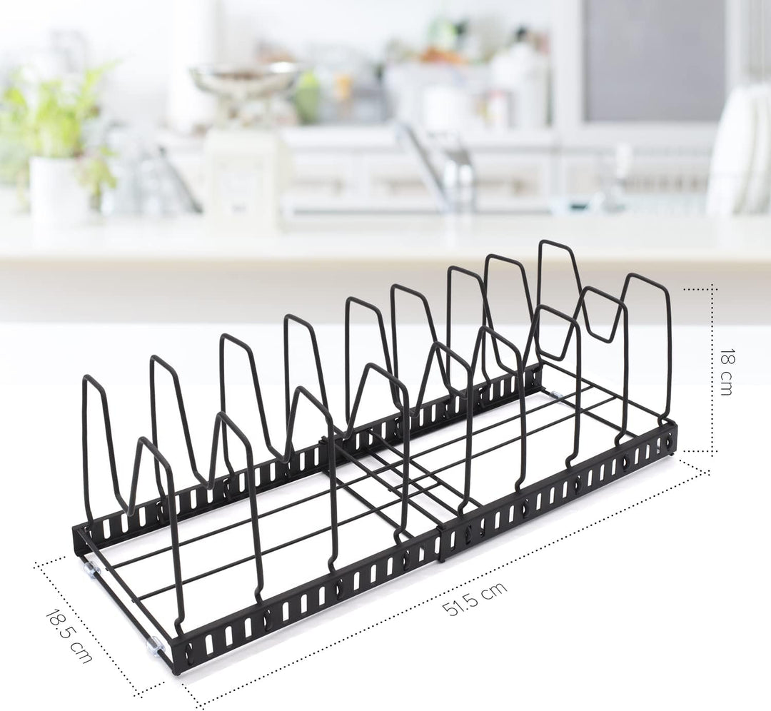 joeji's Kitchen Topfdeckelhalter Pfannenhalter für Schrank Schublade, Deckelhalter Küche, 9 Verstell