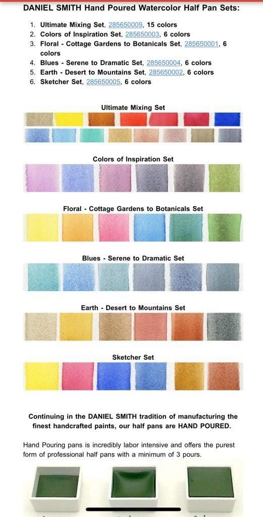 Daniel Smith 285650002 Halbmond-Set, Aquarell, gegossen