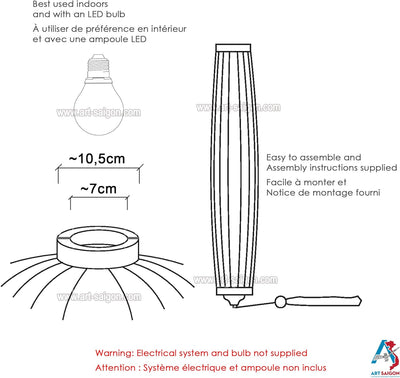 Asiatische Lampion aus Seide, Rosa R, Durchmesser 33 cm, Laterne aus Stoff, Bambus und Holz, Dekorat