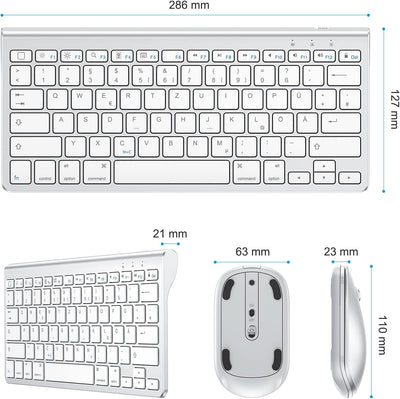 OMOTON Bluetooth Tastatur Maus Set für iPad Pro 12.9/11, iPad 10.2, iPad 2020/2019, iPad 8/7/6/5, iP