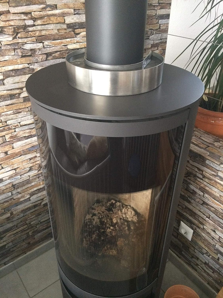 Luftbefeuchter Edelstahl - für Kaminofen mit Ofrohr 160mm und kleiner