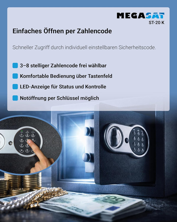 Megasat ST-20 K Zahlencode 8,5 Liter, Zahlencode 8,5 Liter