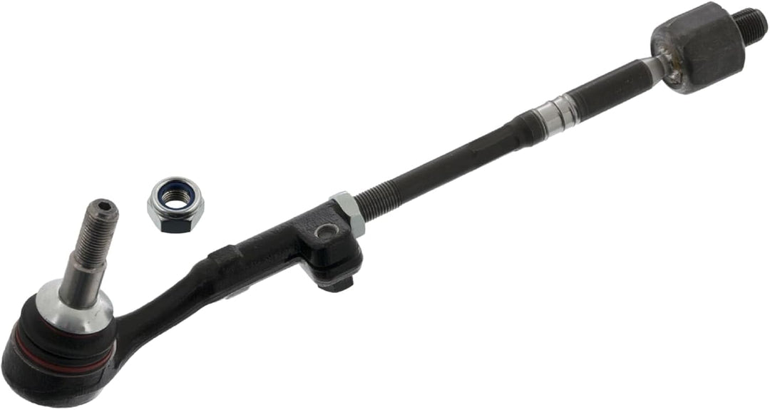febi bilstein 27718 Spurstange mit Endstück und Sicherungsmutter , 1 Stück Vorderachse links, Vorder