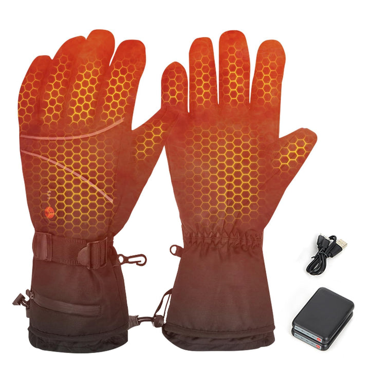 beheizbare Handschuhe—— 5000 mAh Beheizbare Motorradhandschuhe fur kifahren,Wandern,Radfahren,Motorr
