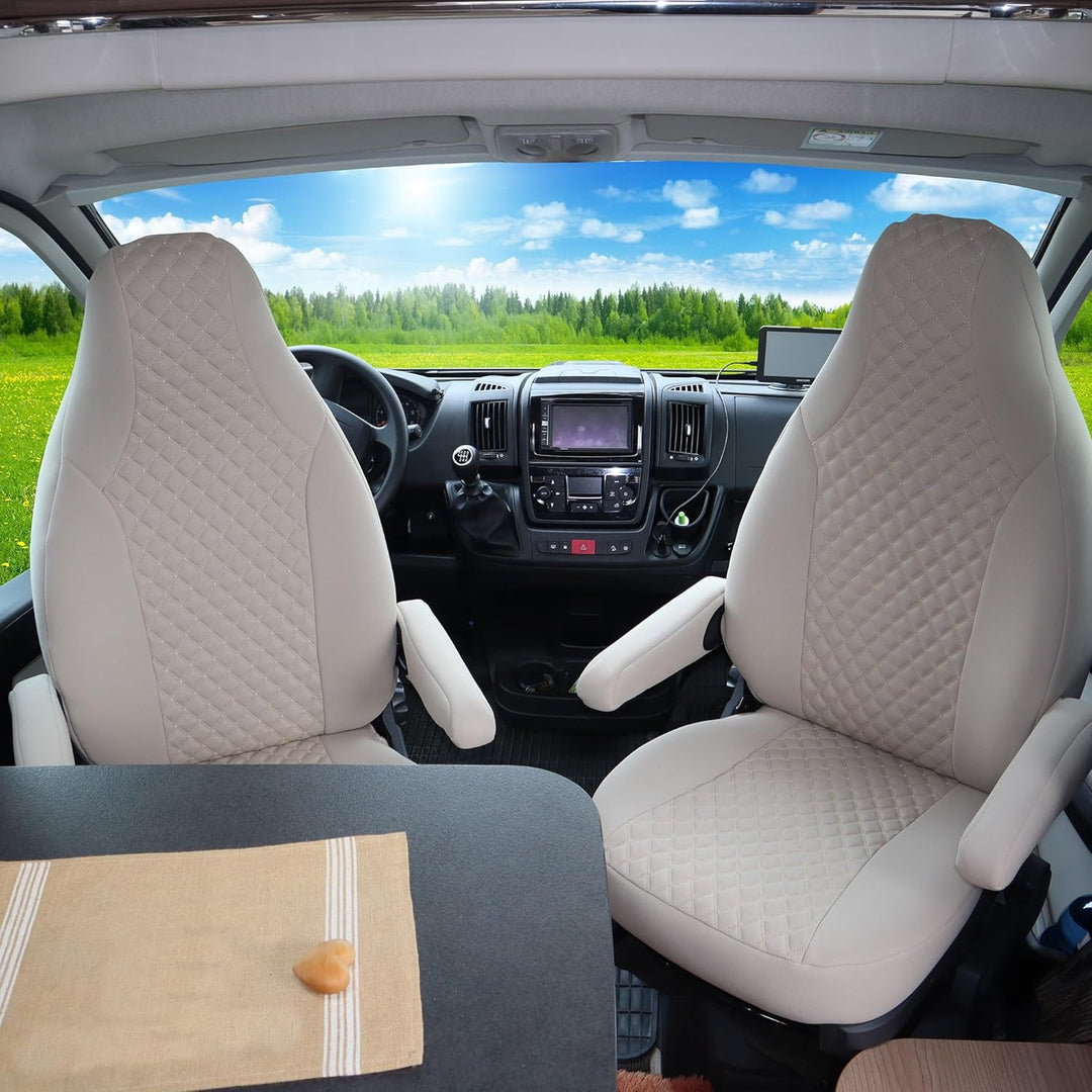 BREMER SITZBEZÜGE Mass Piloten Schonbezüge Sitzbezüge kompatibel mit Wohnmobil Camper Hymer Ducato W
