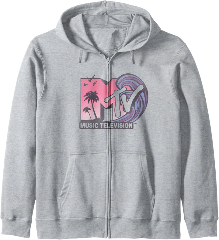 MTV Beach Wave Retro Logo Kapuzenjacke