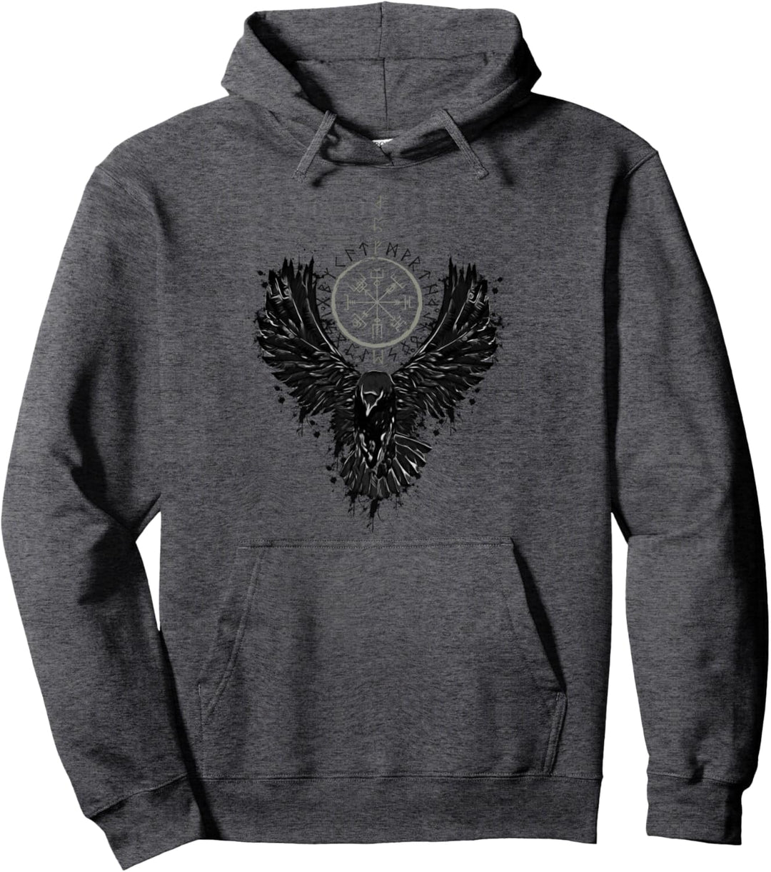 Wikinger Vegvisir Valhalla Raben Viking Pullover Hoodie