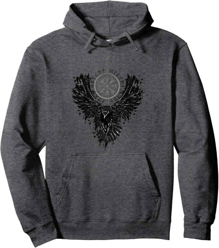 Wikinger Vegvisir Valhalla Raben Viking Pullover Hoodie
