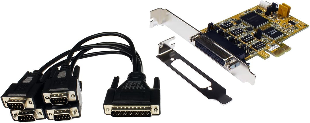 Exsys 4S Seriell RS-232422485 PCI-Express Karte inkl. LowProfile Bügel und Octopus Kabel (SystemBase