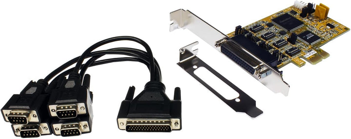 Exsys 4S Seriell RS-232422485 PCI-Express Karte inkl. LowProfile Bügel und Octopus Kabel (SystemBase
