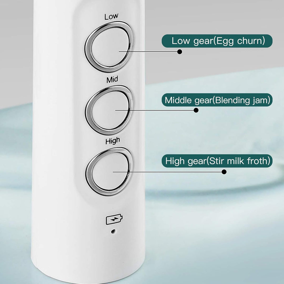 Milchaufschäumer, Wiederaufladbarer USB-Milchaufschäumer Handheld Electric 3-Gang-Schaumbildner Mit