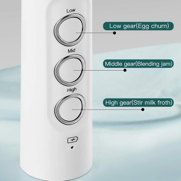 Milchaufschäumer, Wiederaufladbarer USB-Milchaufschäumer Handheld Electric 3-Gang-Schaumbildner Mit