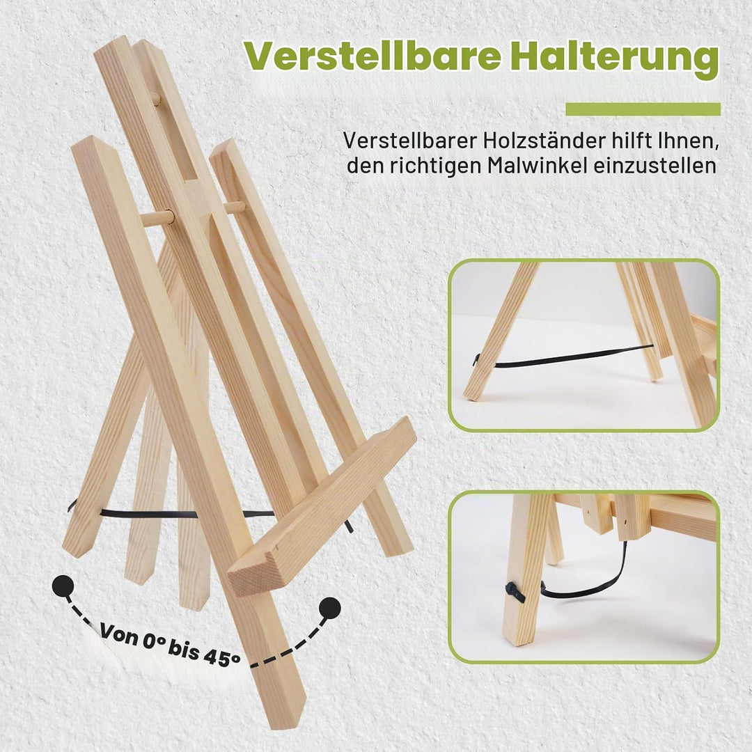 CONDA 6-Packung 30cm Tischplatte, Tragbar A-Rahmen Stativ Tischplatte Staffelei Set für Malerei Part