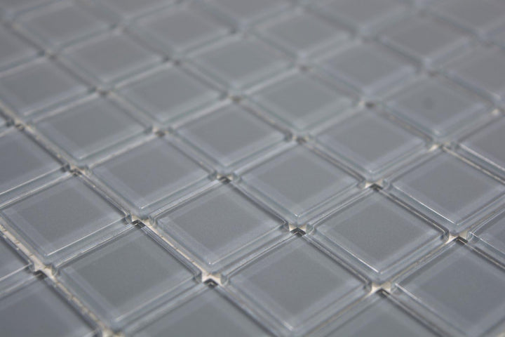 Mosaik Fliese Glasmosaik Crystal grau für WAND BAD DUSCHE KÜCHE FLIESENSPIEGEL THEKENVERKLEIDUNG BAD