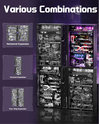 ROKR Kugelbahn The Future City 3D Puzzle Erwachsene Modell Gaming Deko Setup Erweiterungsfähige Kits