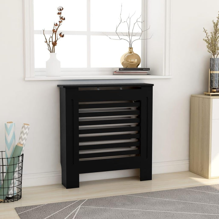Wohnzimmer Heizkörperabdeckung 78x19x81.5 cm MDF Heizkörperverkleidung Dekorative Lamellen-Design He