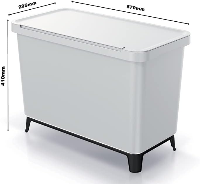 BirnePower Mülleimer 3er Set 3x 10L Müllbehälter Abfalleimer 30L Mülltrennsystem Müllsammler Set Ein