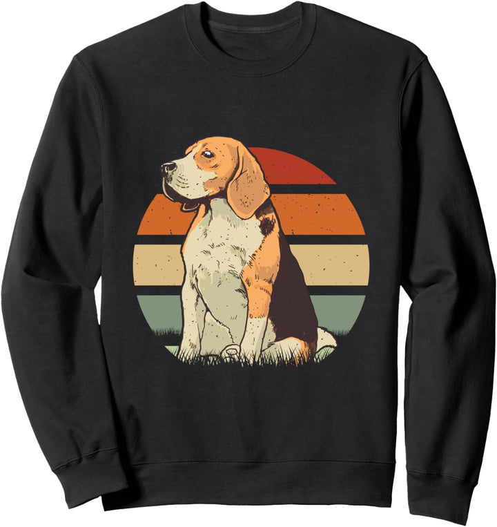 Beagle Retro Love Vintage Hunderasse Süss Geschenke Beagles Sweatshirt