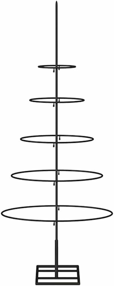 vidaXL Metall Weihnachtsbaum für Dekorationen, Christbaum mit 5 Ebenen, Platzsparend DIY Dekoration,