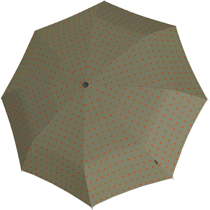 Knirps Taschenschirm T.200 Duomatic Dots – Auf-Zu-Automatik – Sturmfest – Windproof – Punkte-Design