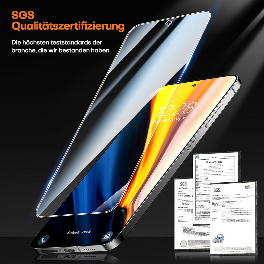 LϟK für Samsung Galaxy S24 für Panzerglas, 2 Stück HD-Hartglasfolie + 2 Stück Kameraschutz, [Auto-In