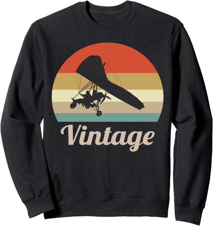 Motor Drachen Drachenflieger Motordrachen Vintage Retro Fun Sweatshirt