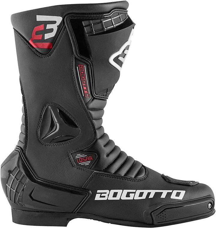 Bogotto Losail Motorradstiefel, schwarz, 48 48 EU Schwarz, 48 EU Schwarz