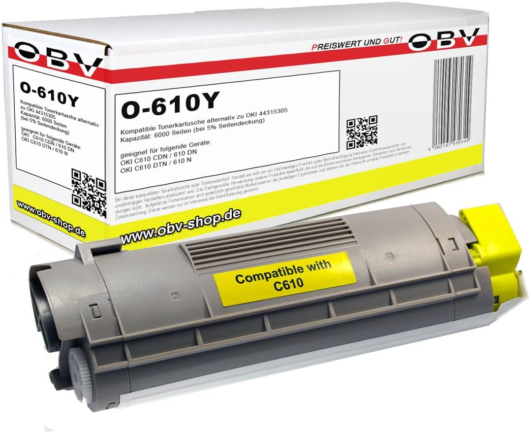 OBV kompatibler Toner als Ersatz für Oki 44315305 für Oki C610 Serie C610CDN C610DN C610DTN C610N ge