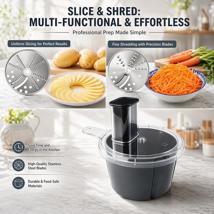 Gemüseschneider elektrisch für Thermomix TM5 TM6, Küchenmaschine Container Cutter Kit, Vegetable Cho