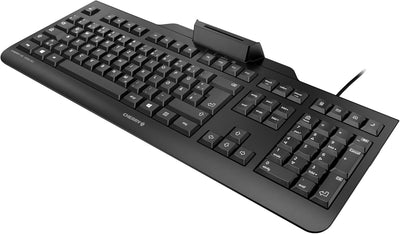 CHERRY KC 1000 SC, Französisches Layout, AZERTY Tastatur, kabelgebundene Security-Tastatur mit integ