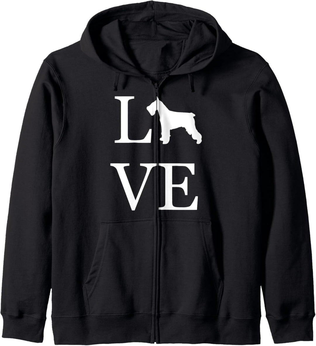 Hundebesitzer "I Love Standard Schnauzer", Weiss Kapuzenjacke