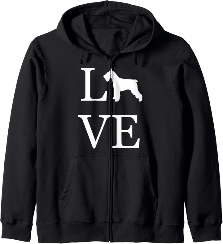 Hundebesitzer "I Love Standard Schnauzer", Weiss Kapuzenjacke