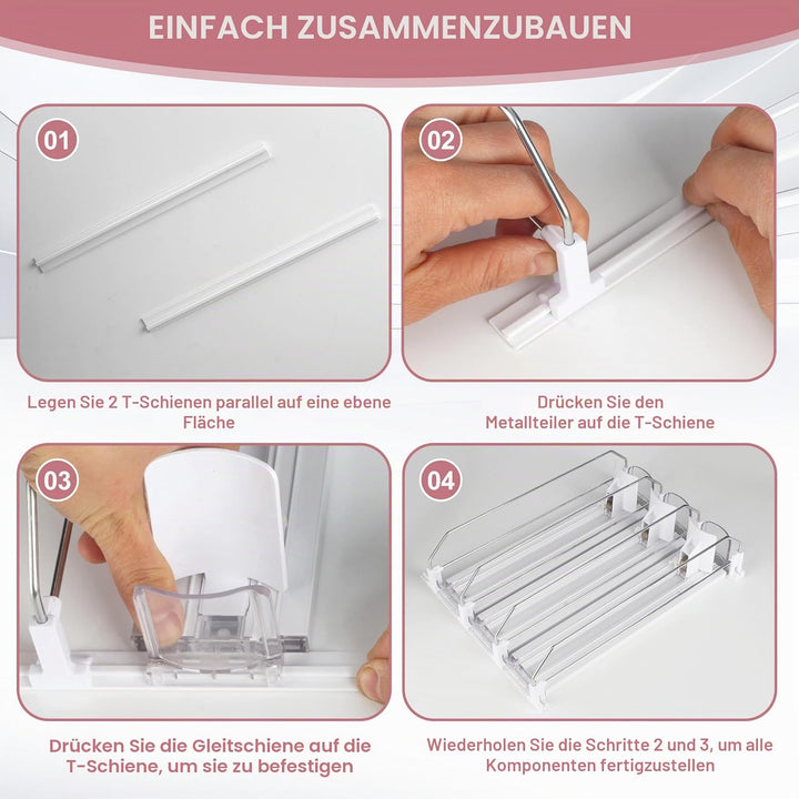 kühlschrank organizer dosen, Automatischer Küchenschrank-Dosenorganizer, fasst 12 Behälter in Standa