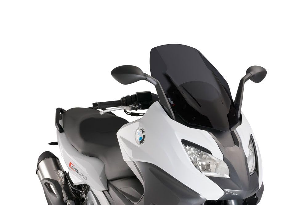 Puig 9014 F Windschutzscheibe S Line Sport für BMW C650 Sport 16 '– 17' Dunkel Geräuchert, Dunkel Ge