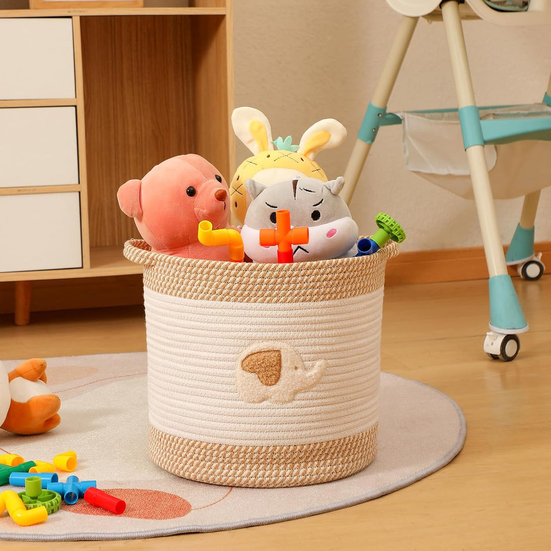 Elefant Kinderspielzeugkorb Aufbewahrungskorb Wickeltisch Korb Bad Organizer Kinderzimmer Baumwollse