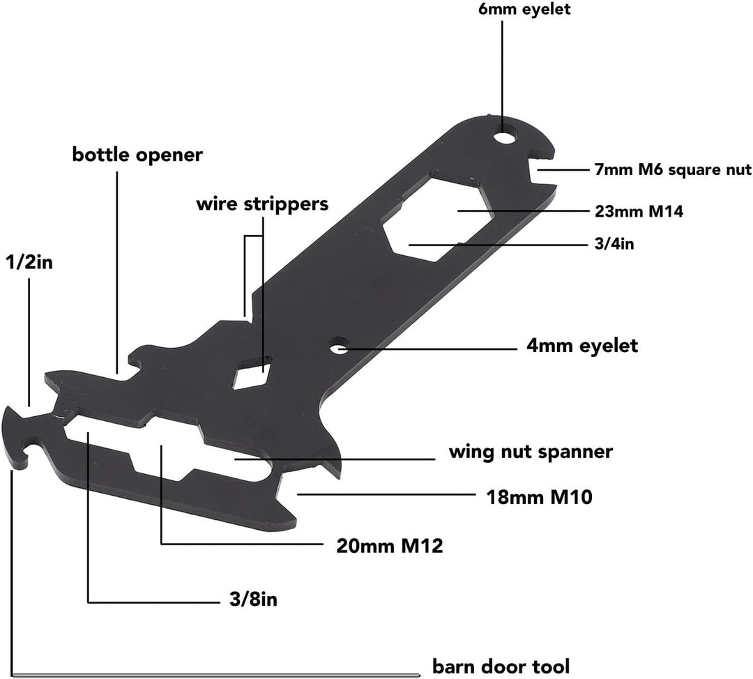 Suuonee 14-in-1 Separate Rigger-Werkzeuge, Multifunktionale Stahl-Flügelmutter, Abisolierzangen, Fla