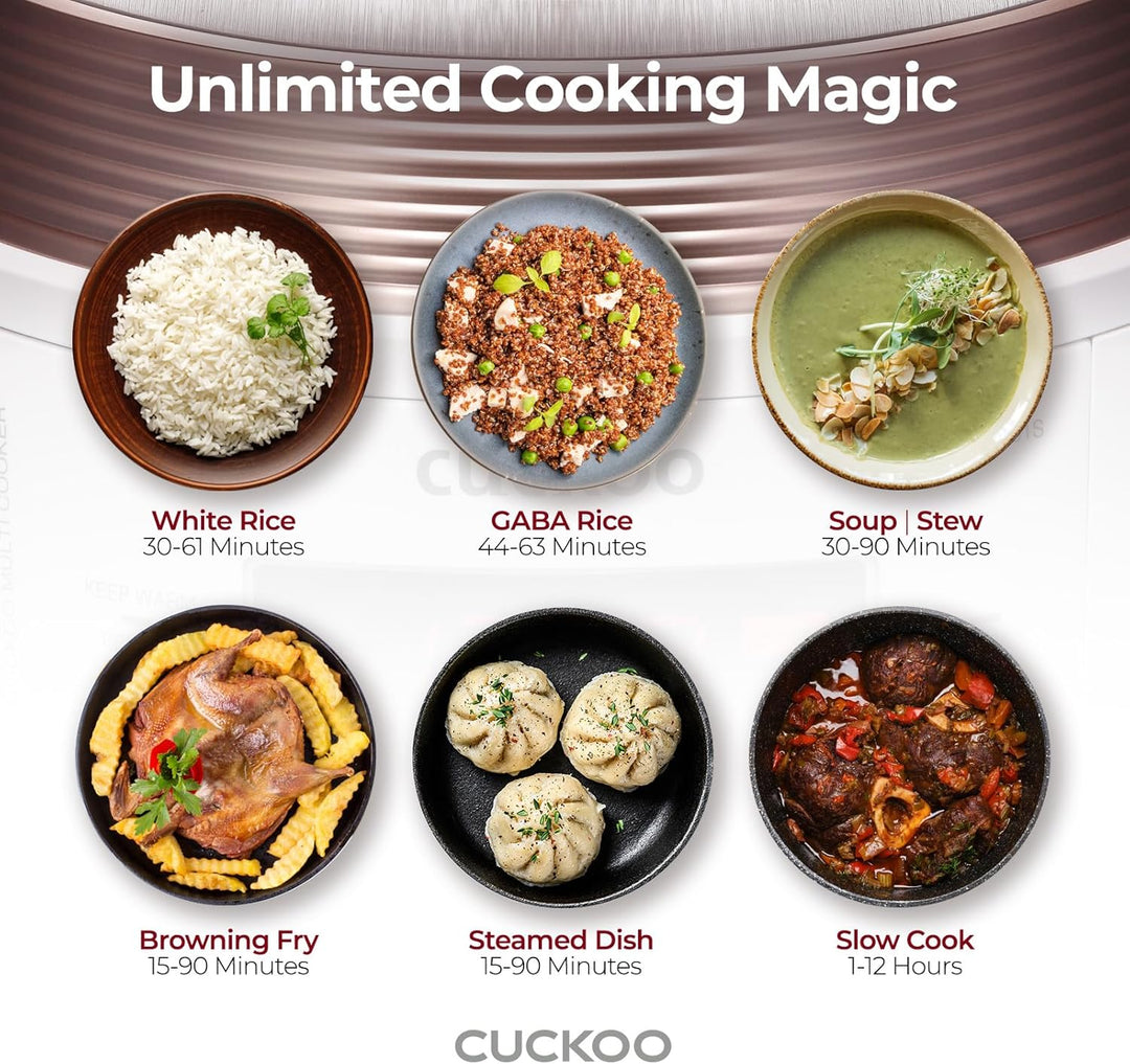 CUCKOO CMC-QSB501S ICOOK Q5 Premium Dampfdruck Multikocher 4750ml | 8in1 Multifunktionsgerät | Sprac