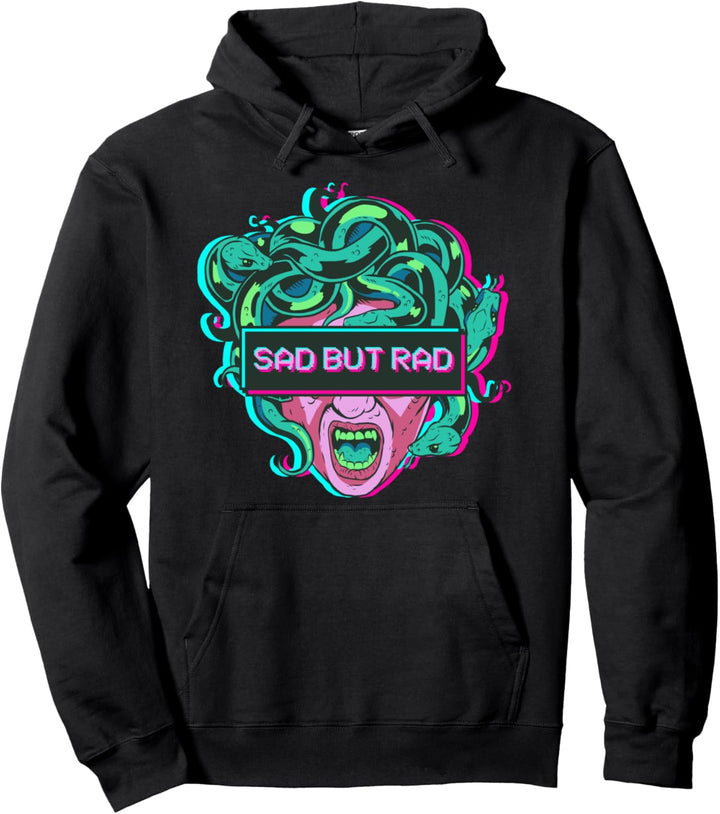 Sad But Rad - Medusa Statue Vaporwave Aesthetic Egirl Eboy Pullover Hoodie