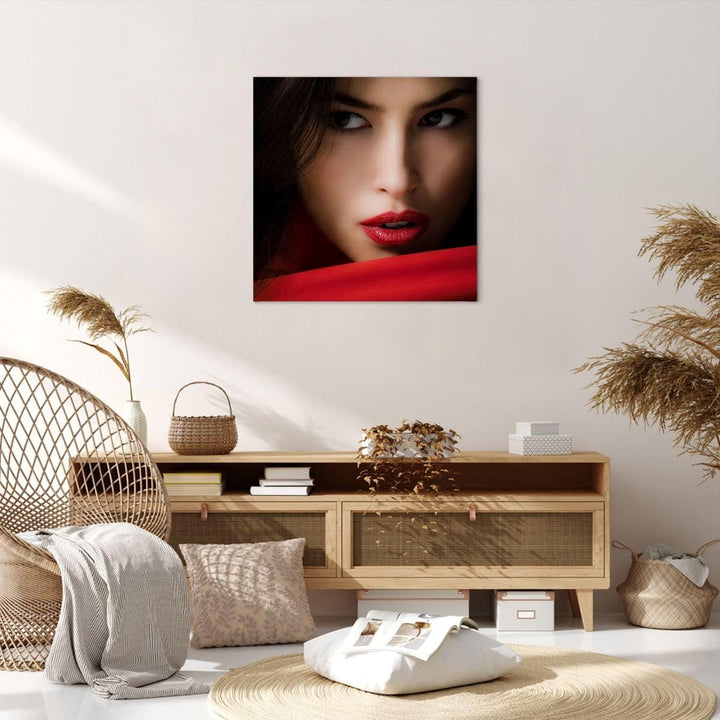 Bilder auf Leinwand Schönheit brünette eleganc mädchen Leinwandbild 60x60cm Wandbilder Dekoration Wo