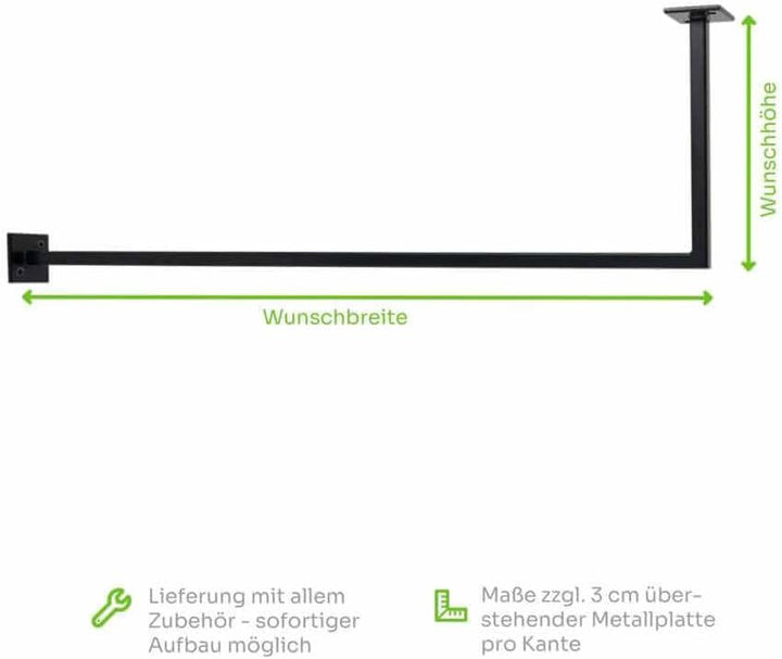 Industrielle Garderobenstange - SIMPLE HANGIN' | Kleiderstange zur Wand- & Deckenmontage | Pulverbes
